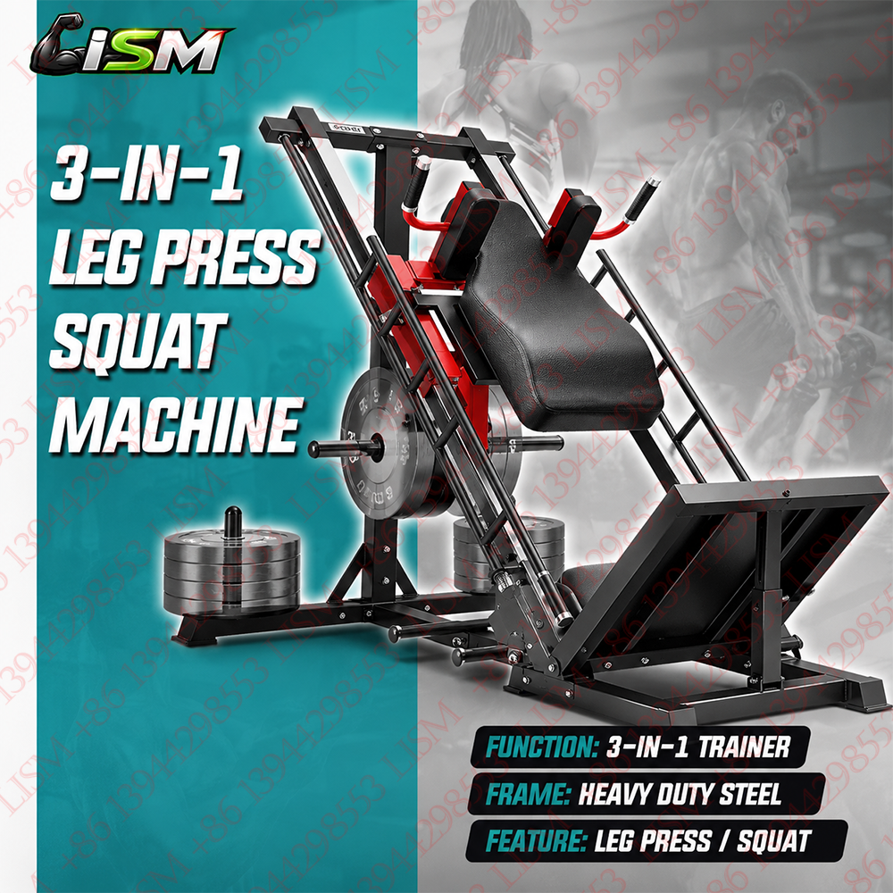 Home Gym Quad Exercises - 3-in-1 Leg Press Hack Squat Machine