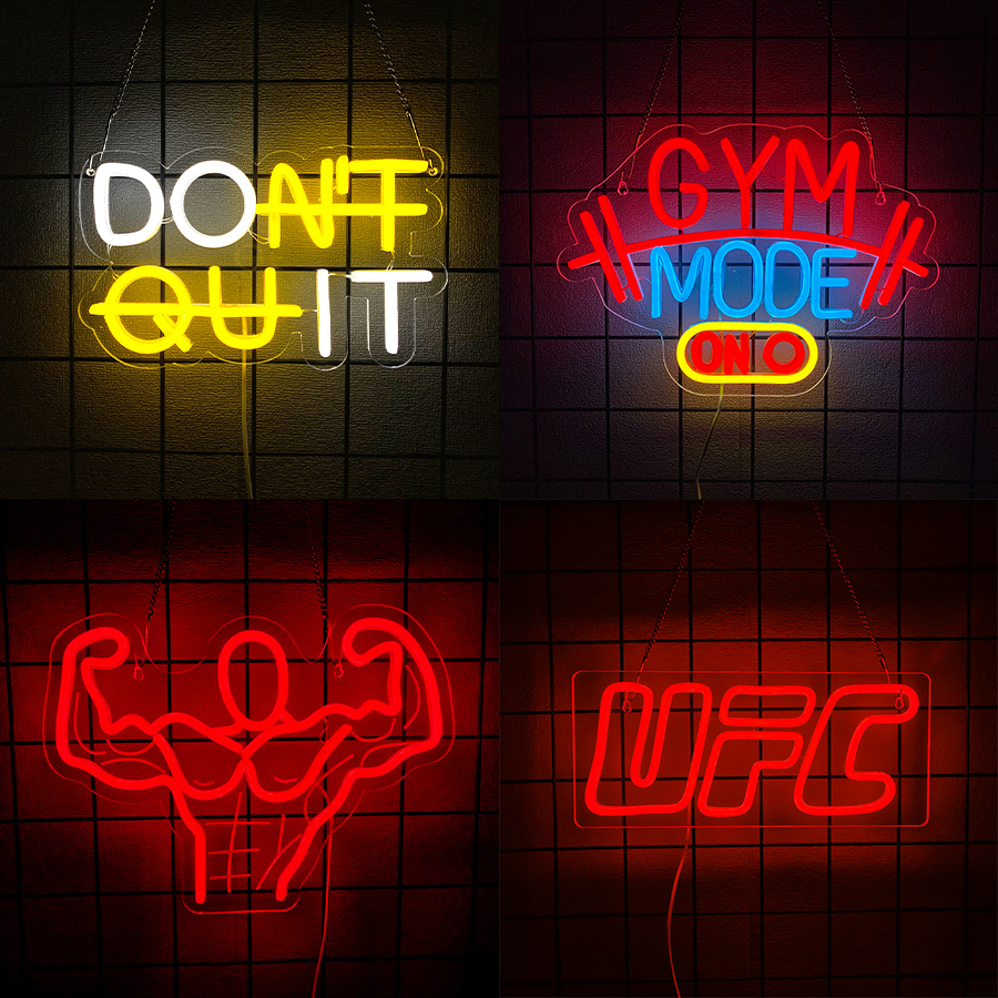 Home Gym Neon Sign - Fitness Series Neon Sign For Wall
