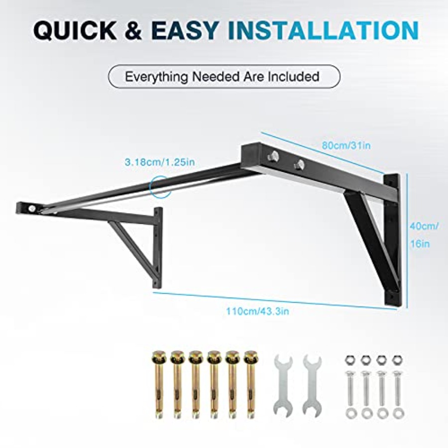 Wall Mounted Pull Up Bar for H - Home Gym Wall reseña y precio