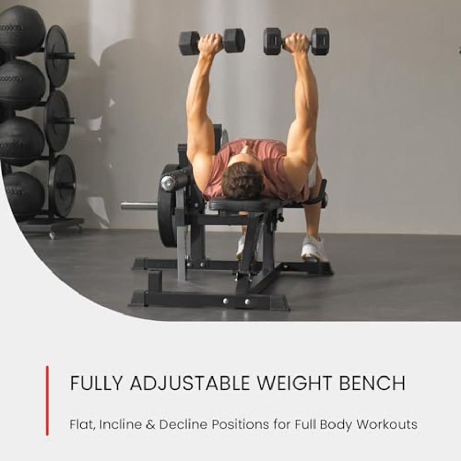 Adjustable Weight Bench with L - Home Gym Hip Thrust Machine reseña y precio