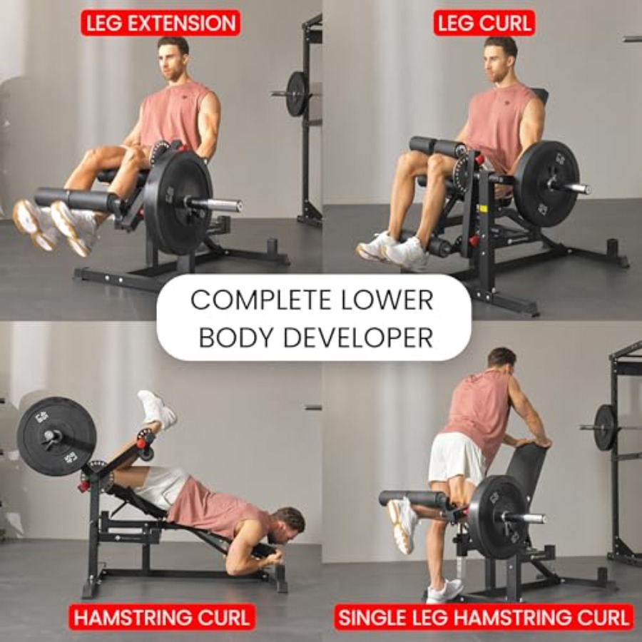 Adjustable Weight Bench with L - Home Gym Hip Thrust Machine reseña y precio