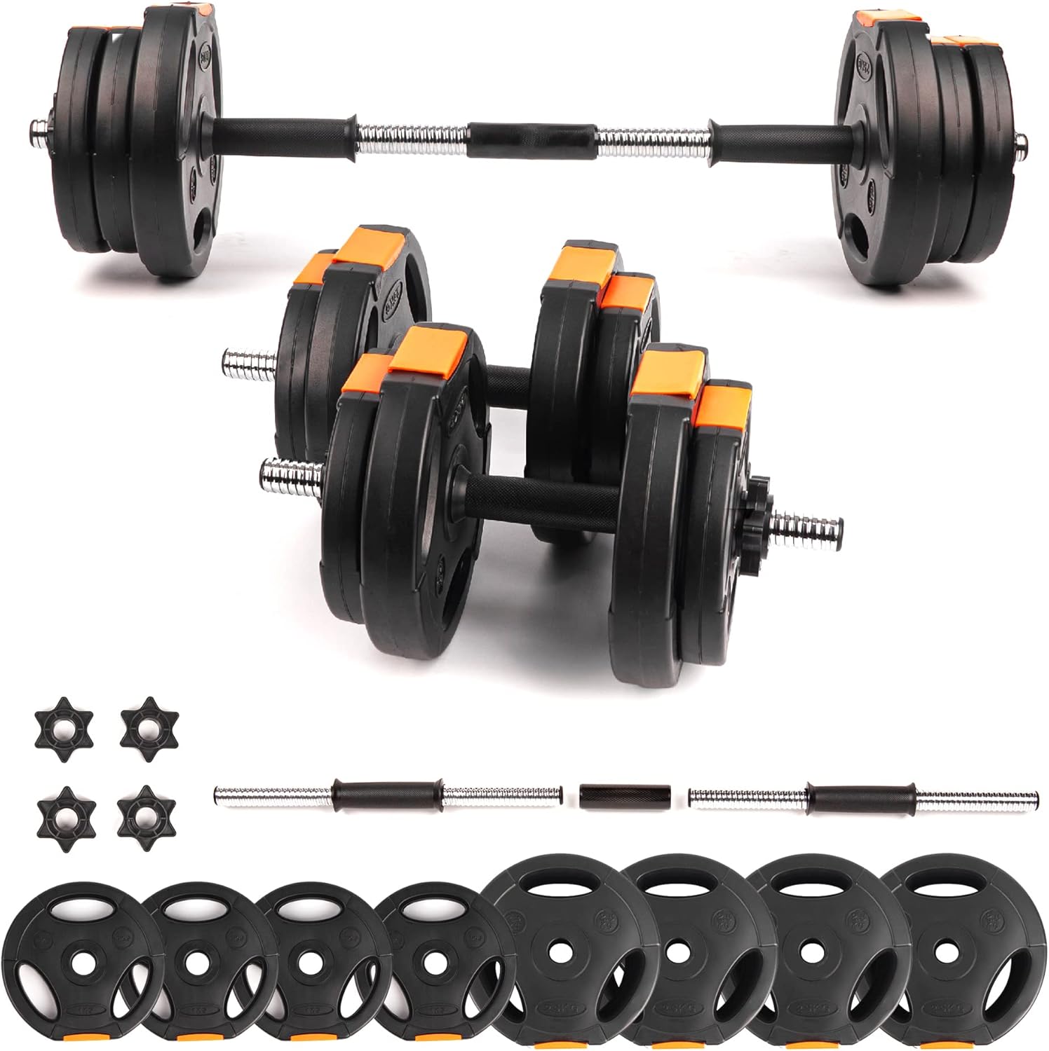 Adjustable 2-in-1 Dumbbell Bar - Home Gym Equipment reseña y precio