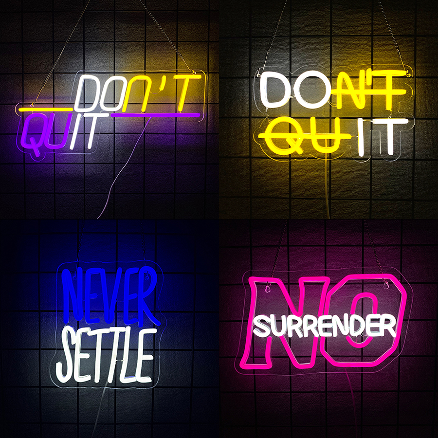 No Surrender Neon Sign For Wal - Home Gym Neon Sign reseña y precio