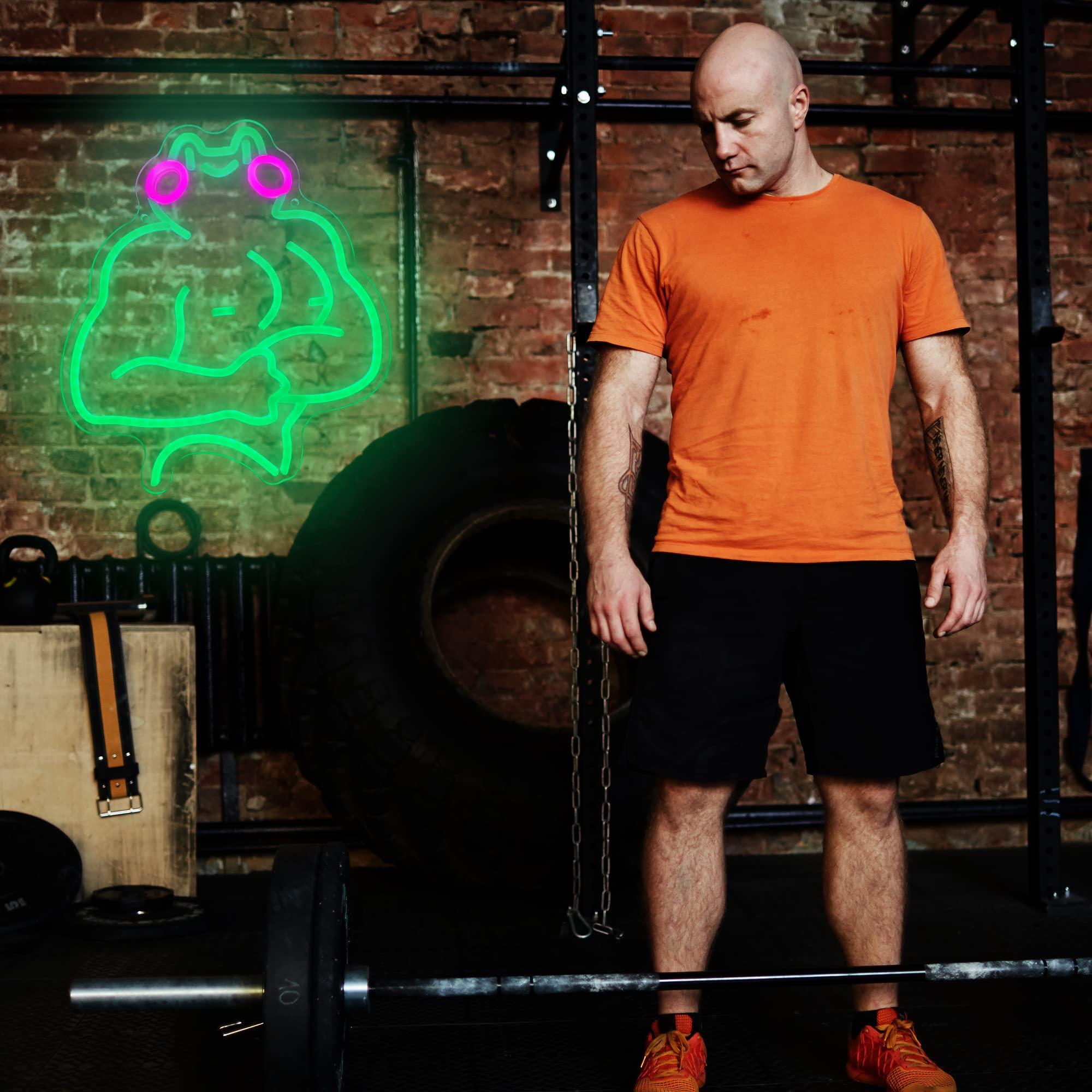 Fitness Frog Neon Sign LED Mus - Home Gym Neon Sign reseña y precio