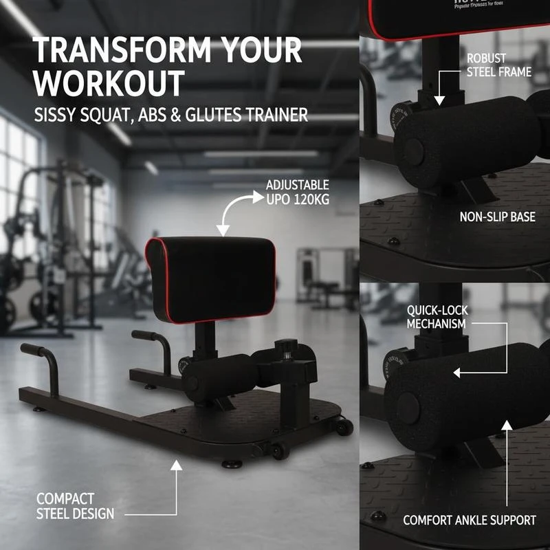 Squat Machine with Push Up Sta - Home Gym Hip Thrust Machine reseña y precio