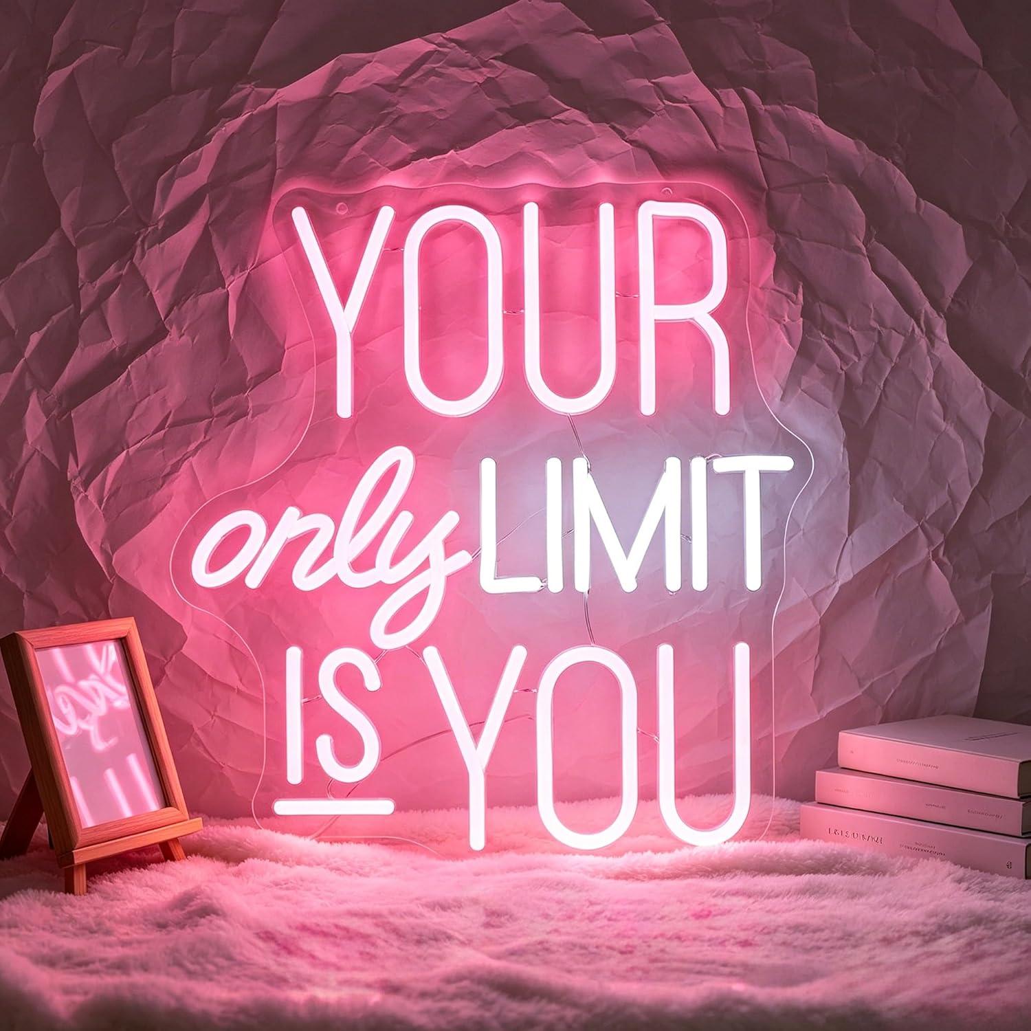 Your Only Limit Is You Neon Si - Home Gym Neon Sign reseña y precio