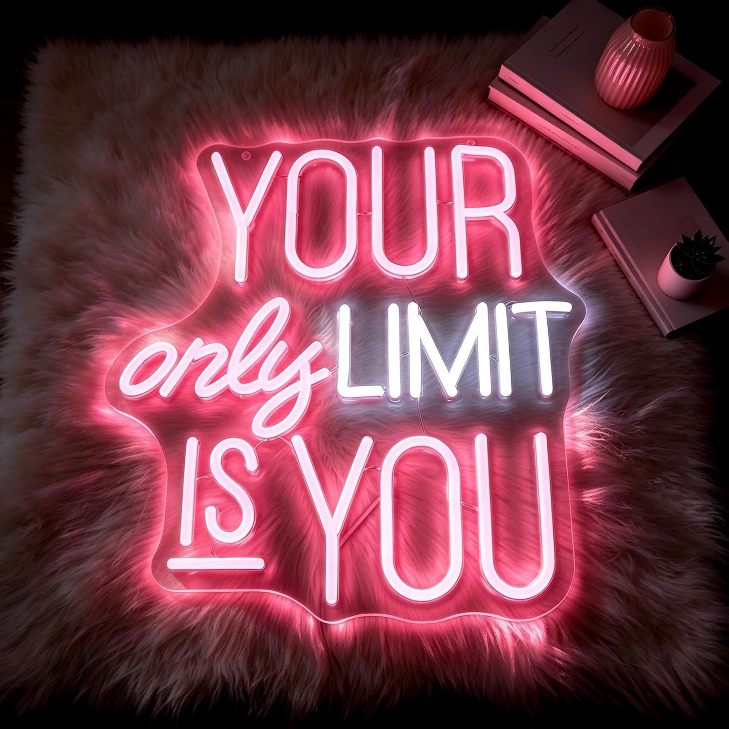 Your Only Limit Is You Neon Si - Home Gym Neon Sign reseña y precio