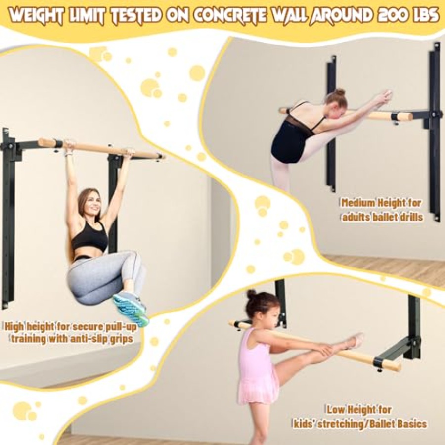 Wall Mounted Ballet Barre 4ft  - Home Gym Wall reseña y precio