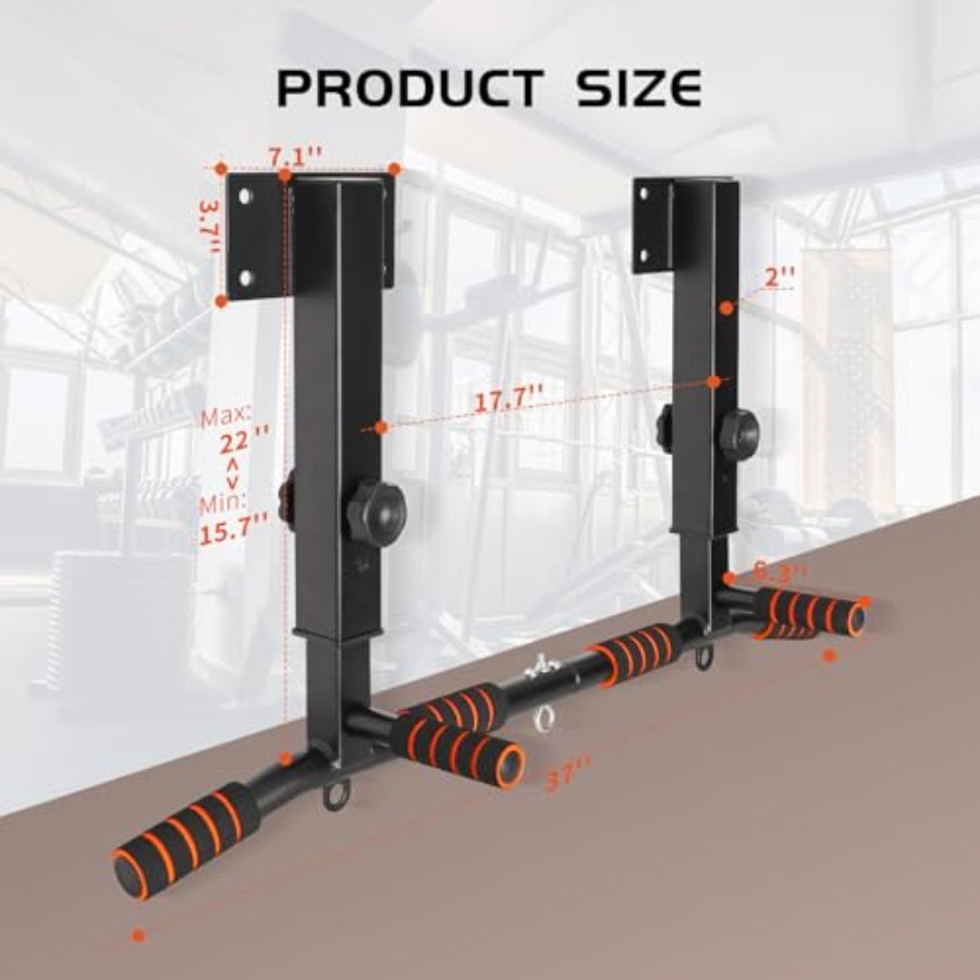 Wall Mounted Pull Up Bar Adjus - Home Gym Wall reseña y precio