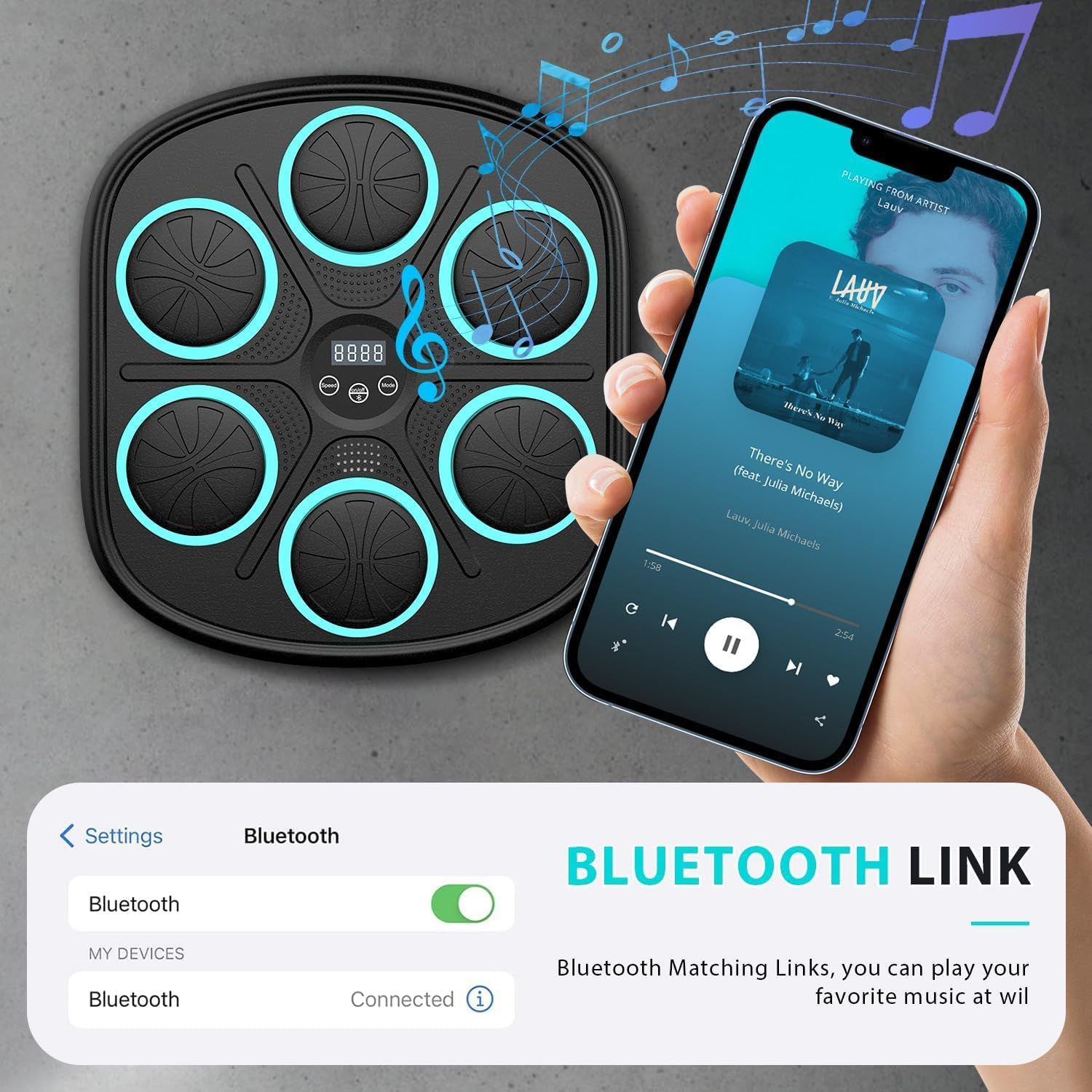 LED Music Boxing Machine for H - Home Gym Equipment reseña y precio