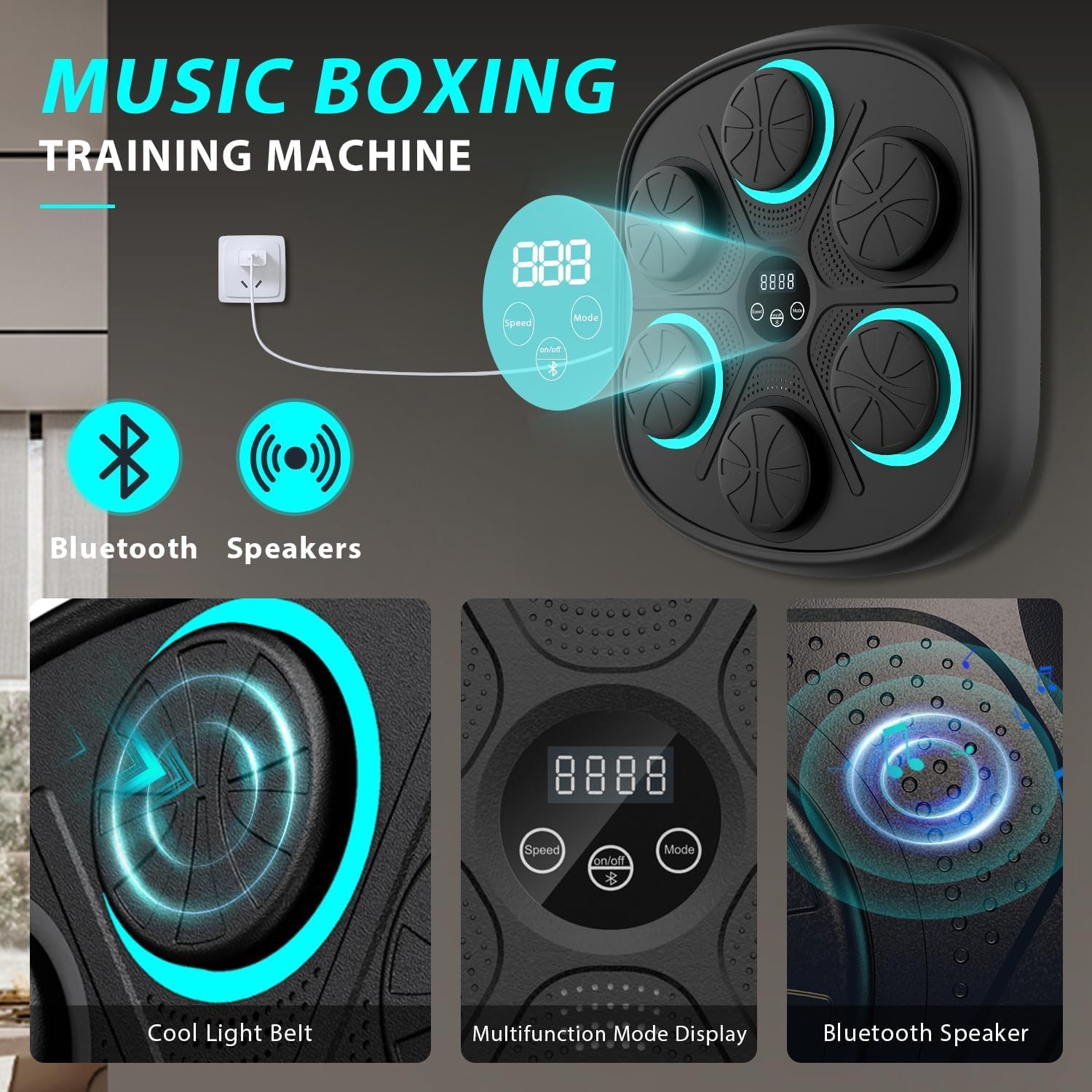 LED Music Boxing Machine for H - Home Gym Equipment reseña y precio