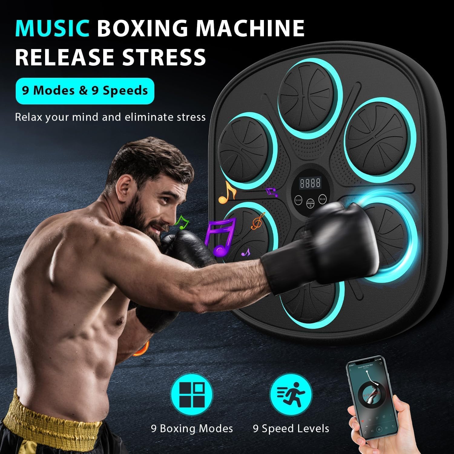 LED Music Boxing Machine for H - Home Gym Equipment reseña y precio