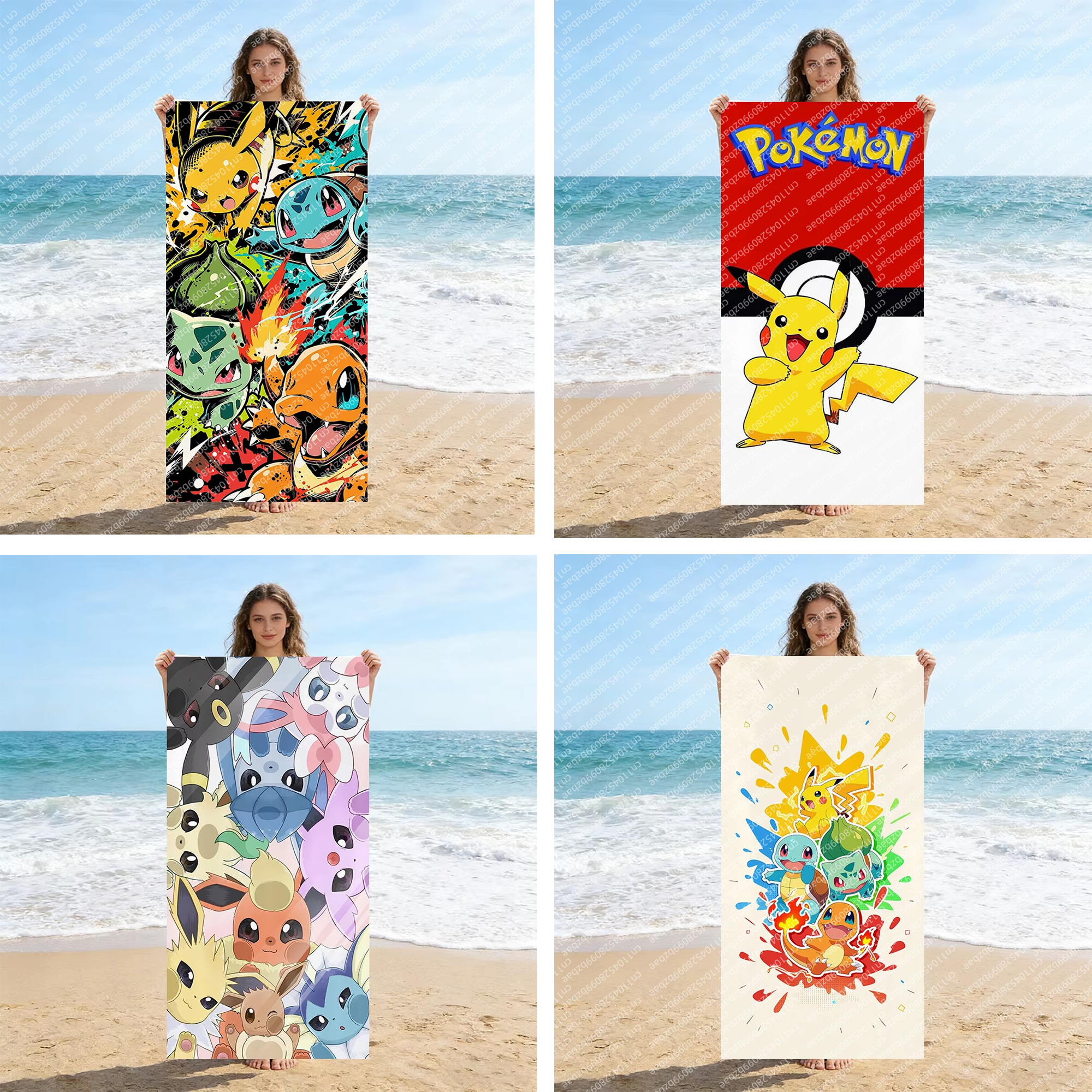 Cute Pokemon Beach Towel Quick - Home Gym House reseña y precio