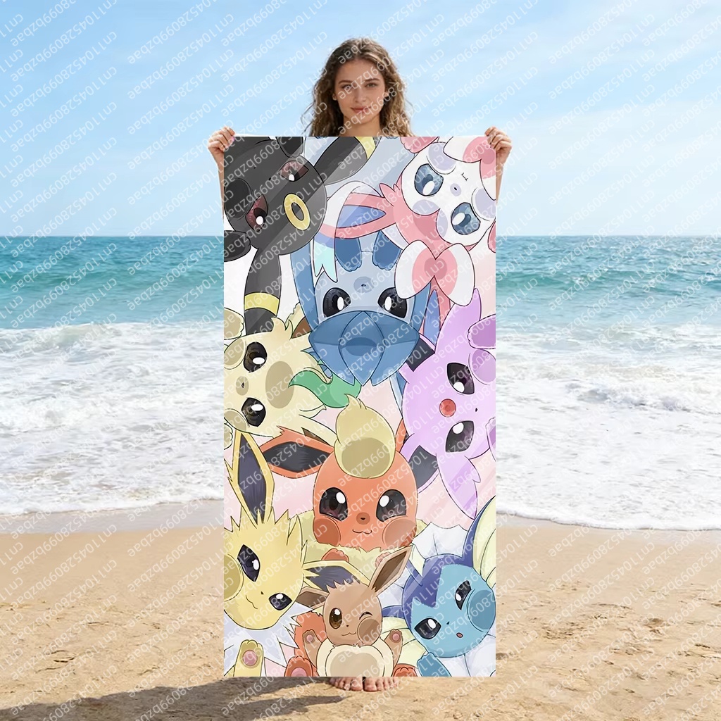 Cute Pokemon Beach Towel Quick - Home Gym House reseña y precio