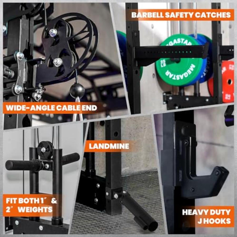 Power Cage Squat Rack Home Gym - Home Gym Wall reseña y precio