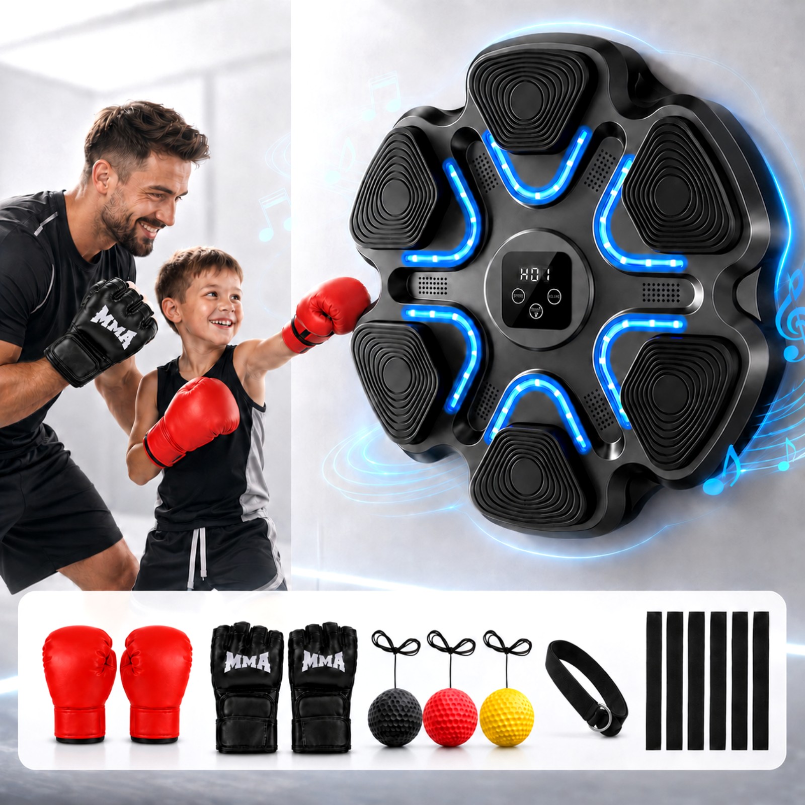 Music Boxing Machine Kids Adul - Home Gym Wall reseña y precio