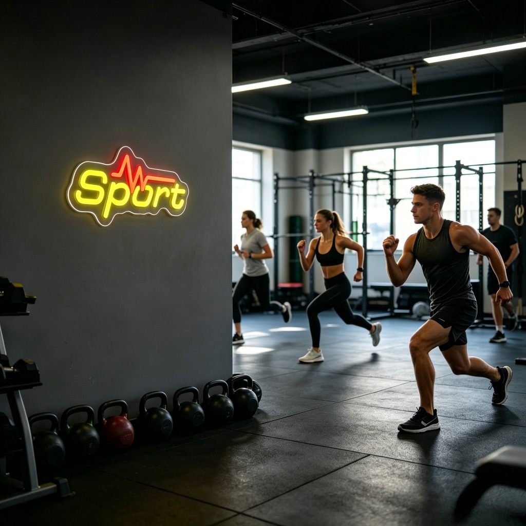 Sport Neon Sign LED USB Dimmab - Home Gym Neon Sign reseña y precio