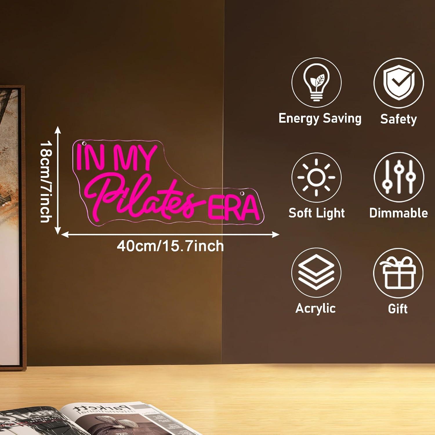 In My Pilates Era Neon Sign Di - Home Gym Neon Sign reseña y precio