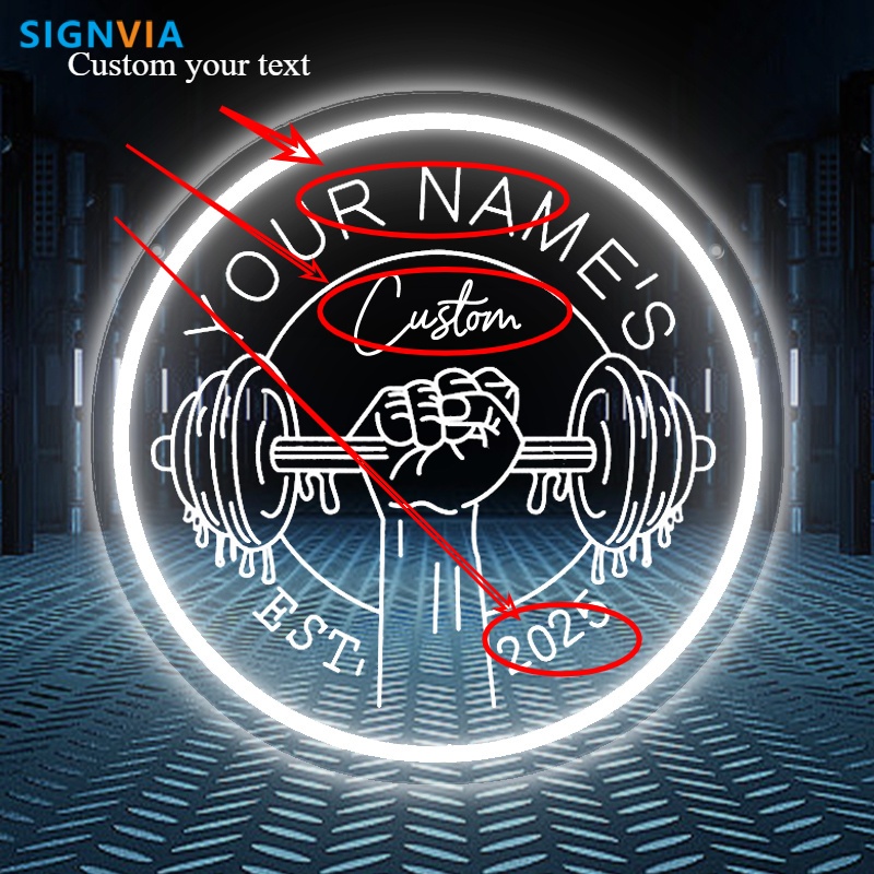 Custom LED Gym Neon Sign Barbe - Home Gym Neon Sign reseña y precio