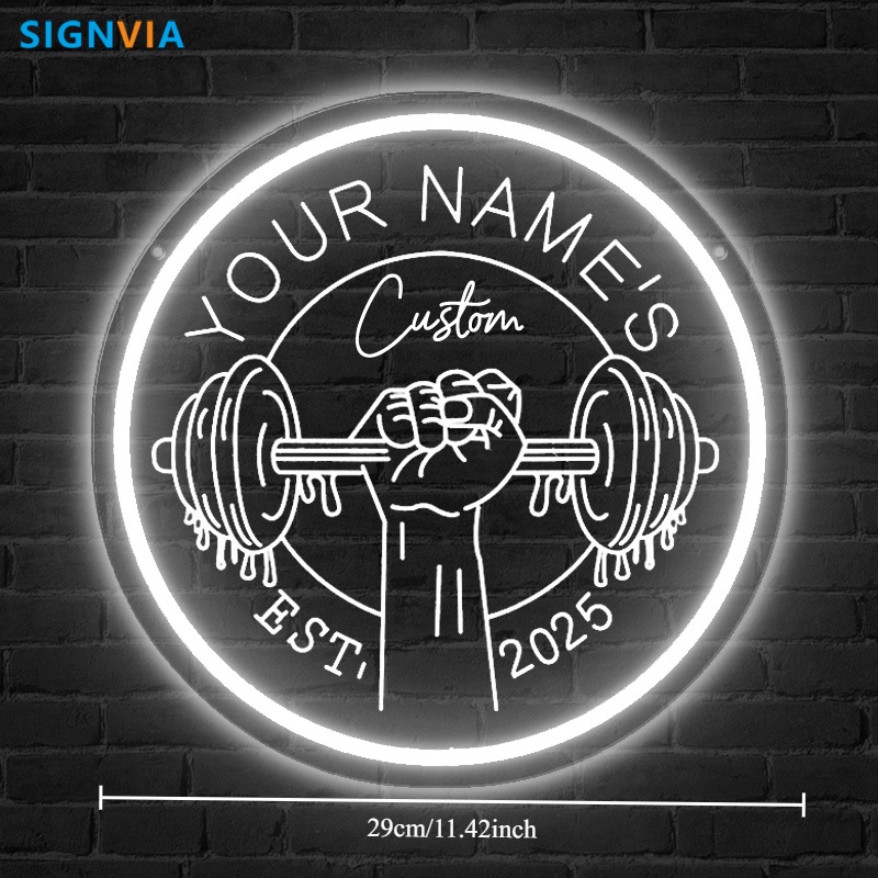 Custom LED Gym Neon Sign Barbe - Home Gym Neon Sign reseña y precio