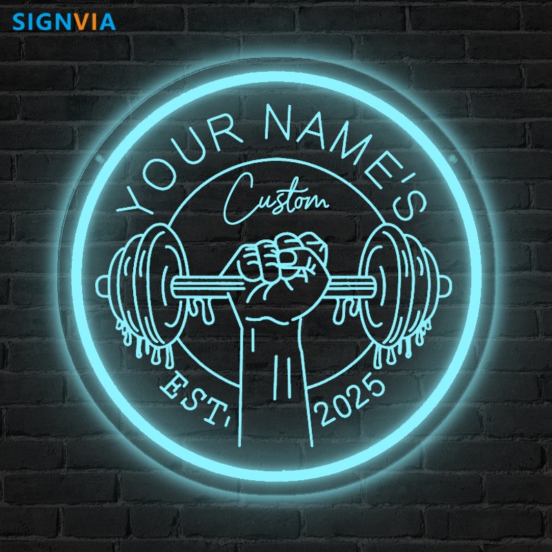 Custom LED Gym Neon Sign Barbe - Home Gym Neon Sign reseña y precio