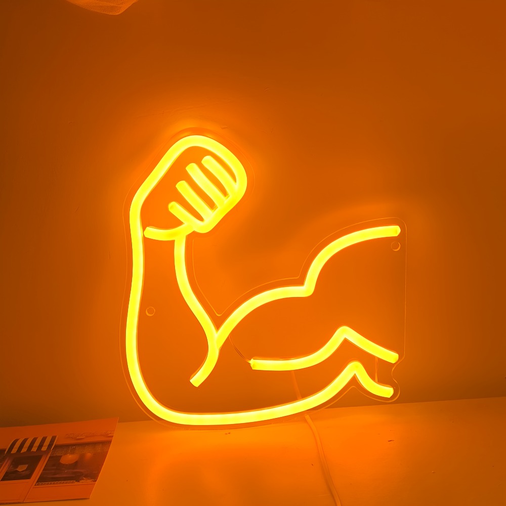 Fitness Motivation Light - Mus - Home Gym Neon Sign reseña y precio