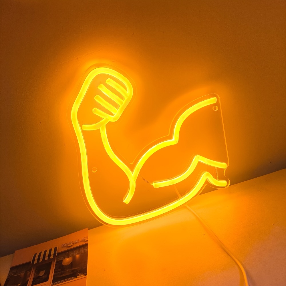 Fitness Motivation Light - Mus - Home Gym Neon Sign reseña y precio