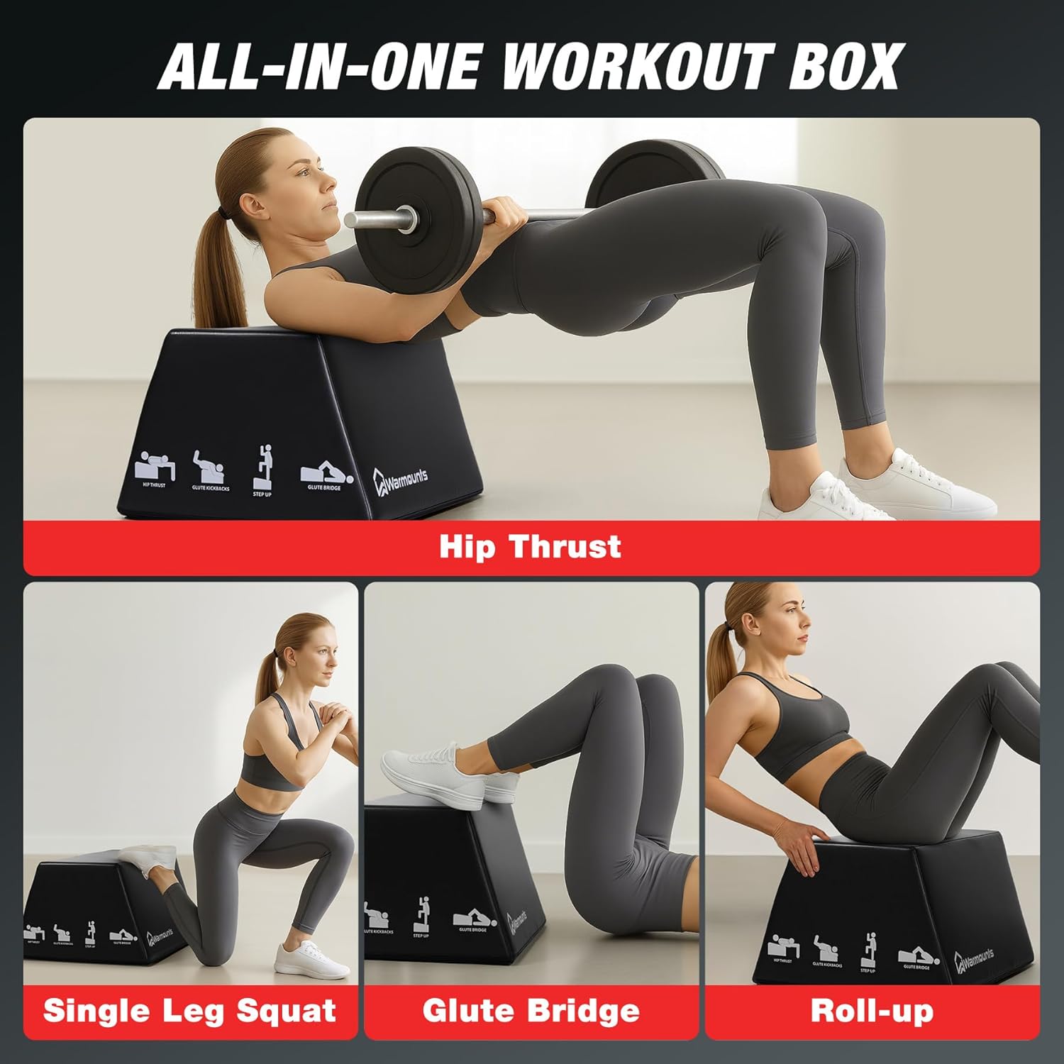 Warmounts Hip Thrust Box Multi - Home Gym Hip Thrust Machine reseña y precio