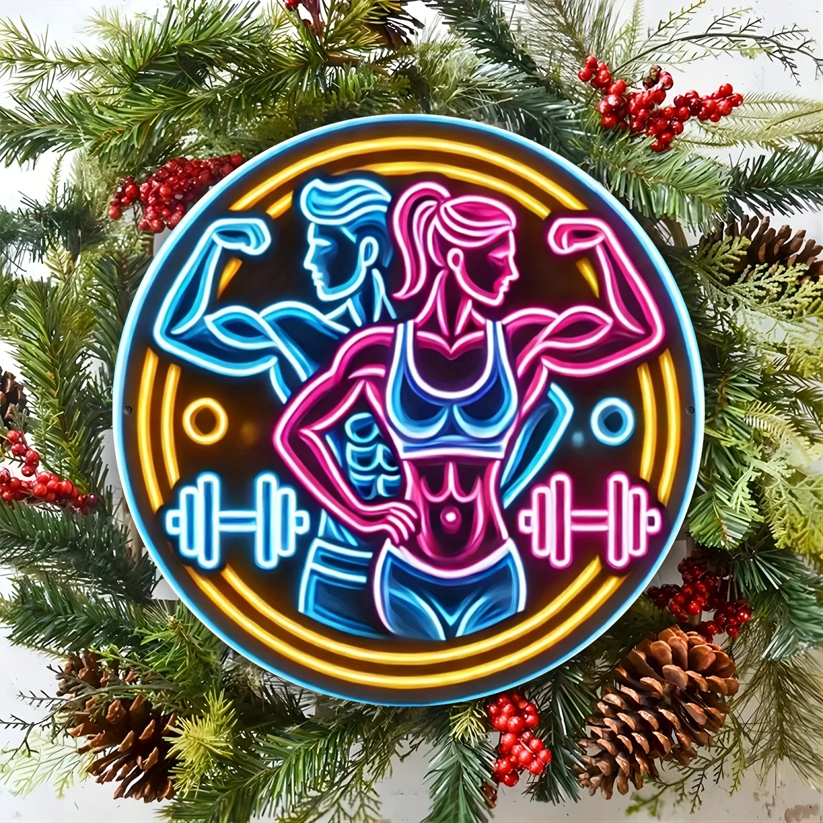 2D Metal Sign Fitness Gym Neon - Home Gym Neon Sign reseña y precio