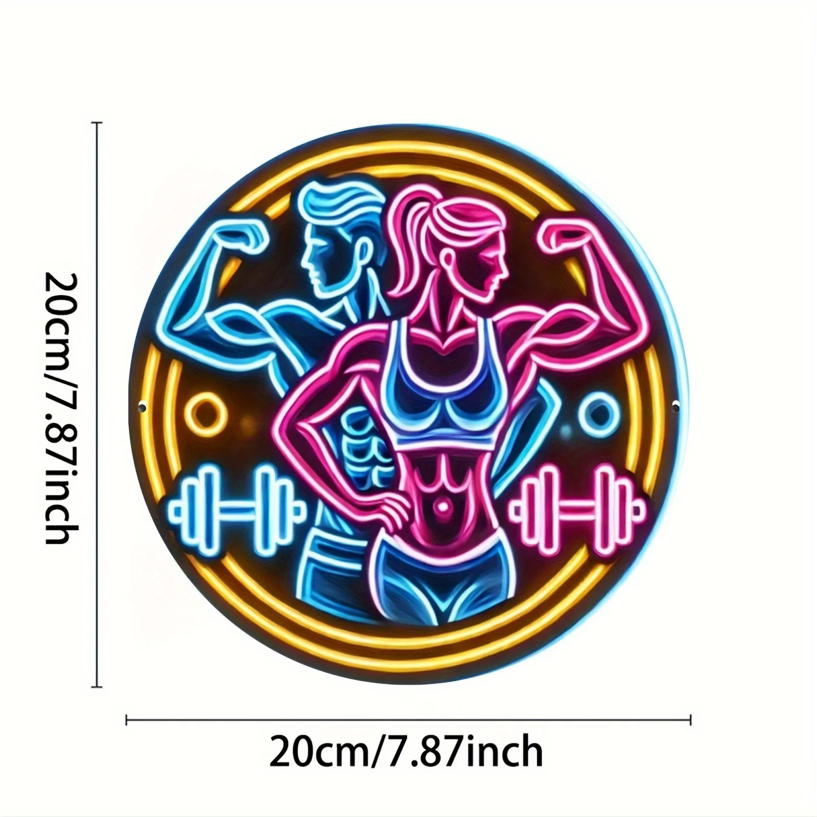 2D Metal Sign Fitness Gym Neon - Home Gym Neon Sign reseña y precio