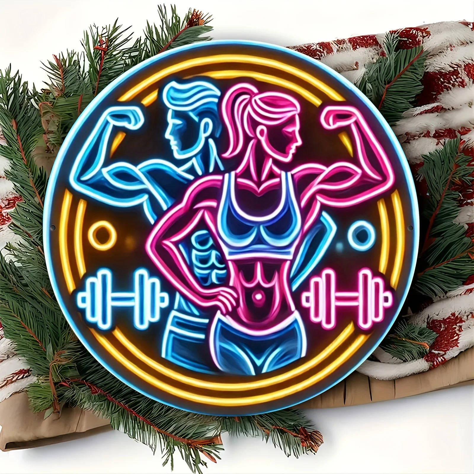 2D Metal Sign Fitness Gym Neon - Home Gym Neon Sign reseña y precio