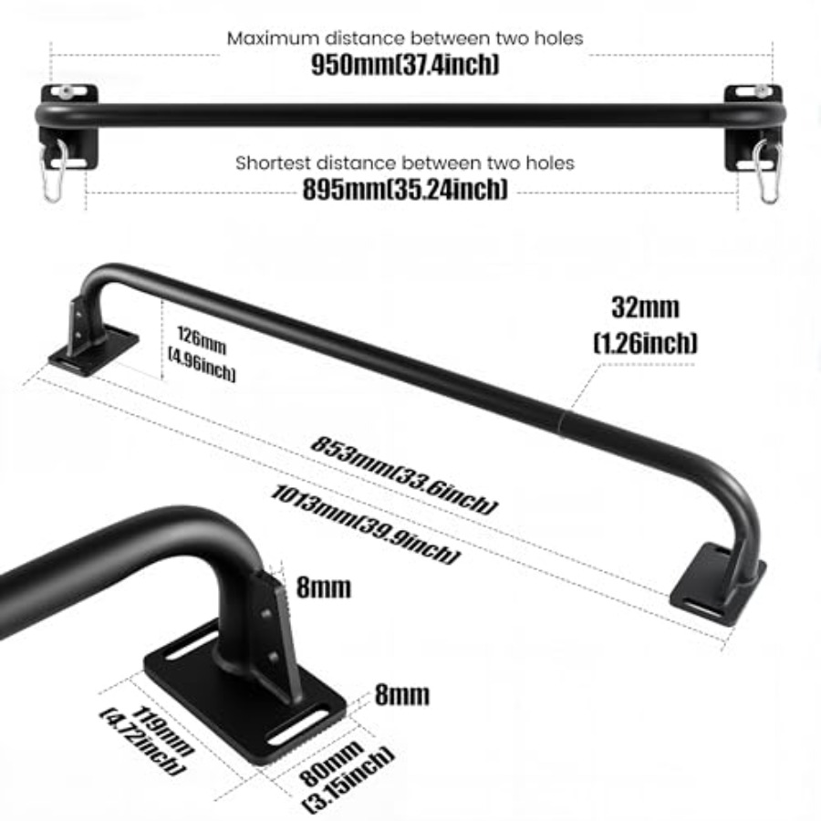 Heavy Duty Wall Mounted Pull U - Home Gym Wall reseña y precio
