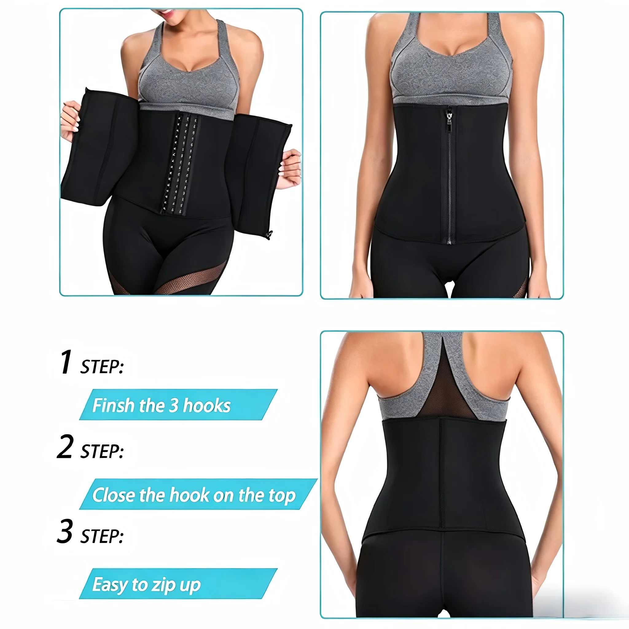 Neoprene Waist Trainer with Zi - Weight Belt Lifting reseña y precio