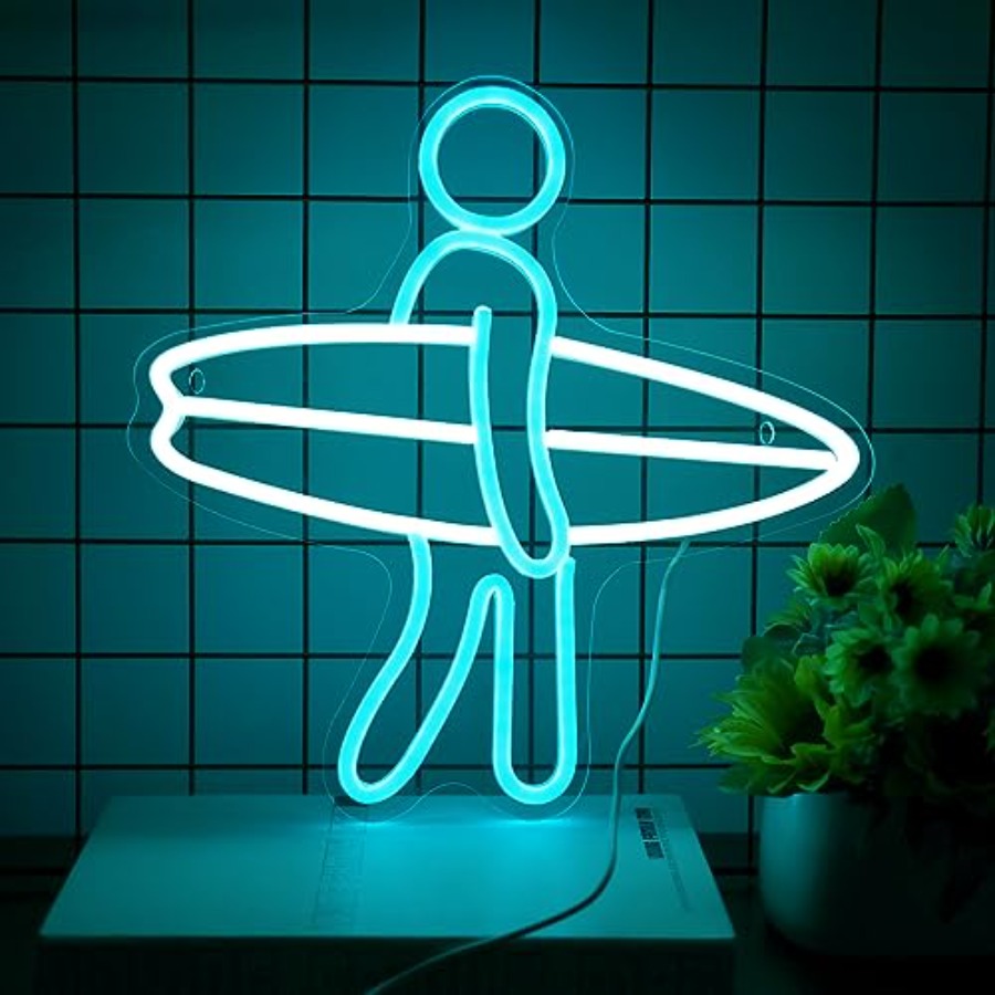 Neon Sign for Home Décor, Surf - Home Gym Neon Sign reseña y precio