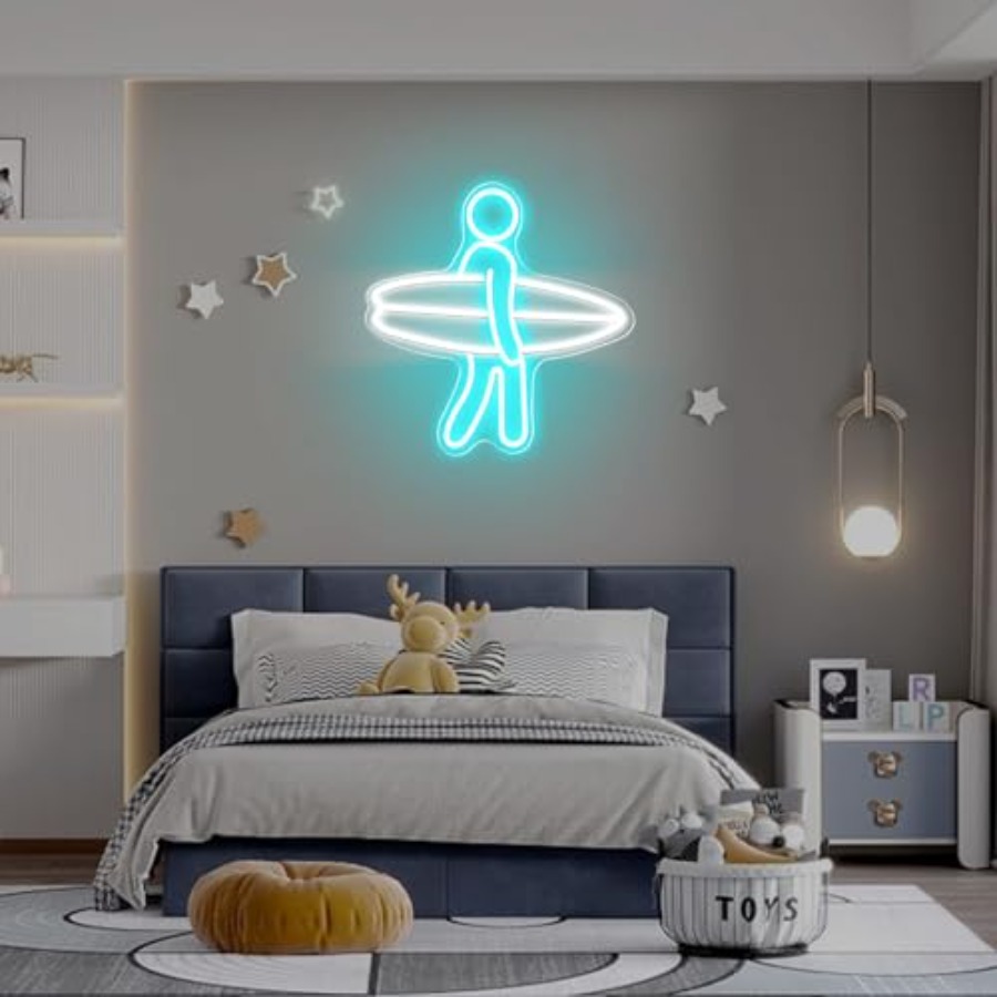 Neon Sign for Home Décor, Surf - Home Gym Neon Sign reseña y precio