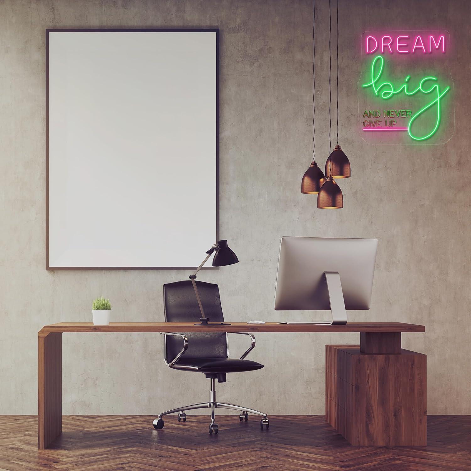 Dream Big Neon Sign Motivation - Home Gym Neon Sign reseña y precio