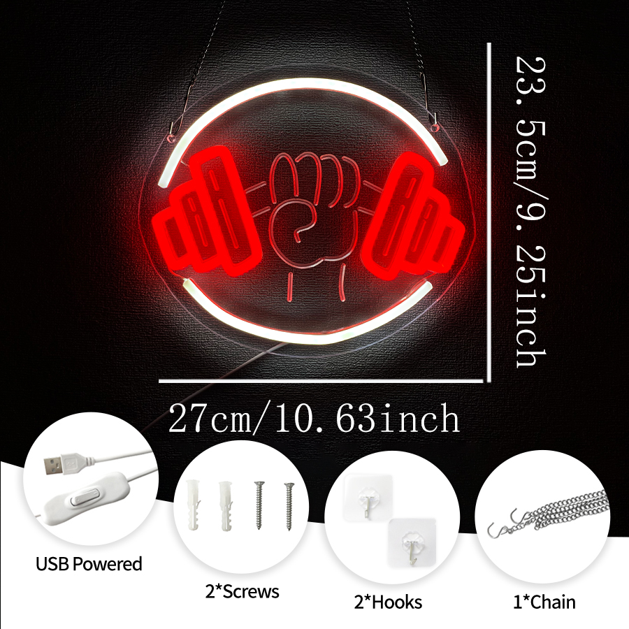 No Pain No Gain Neon Sign for  - Home Gym Neon Sign reseña y precio