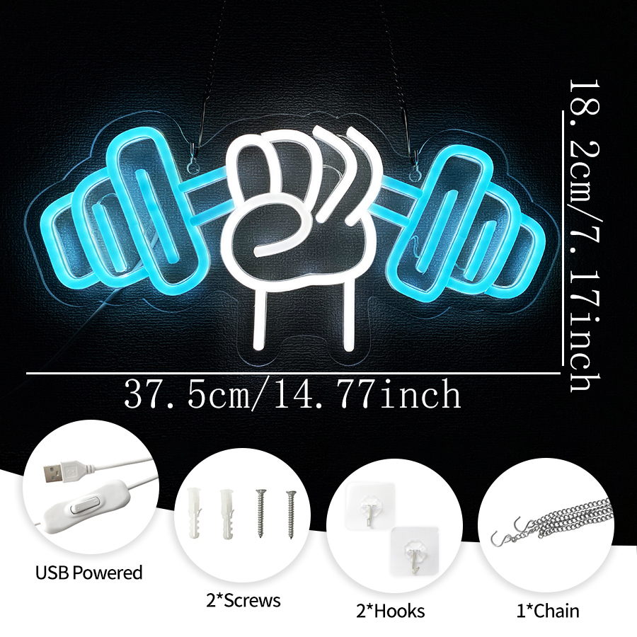No Pain No Gain Neon Sign for  - Home Gym Neon Sign reseña y precio